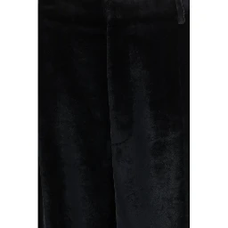 Black Viscose Casual Pants