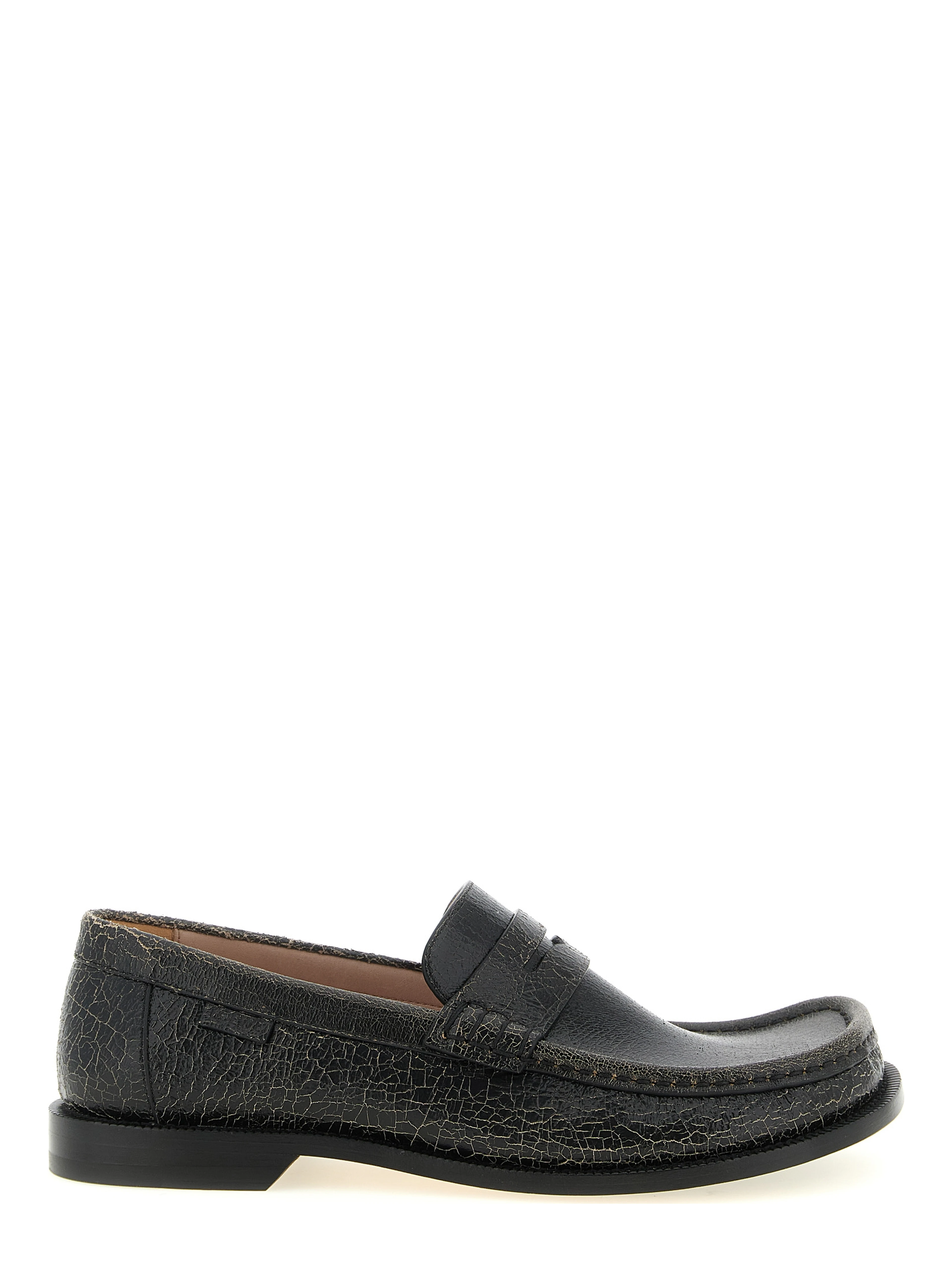 Black Calfskin Slip-On Loafers
