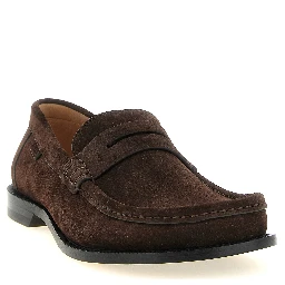 Brown Calfskin Slip-On Loafers