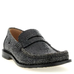 Black Calfskin Slip-On Loafers