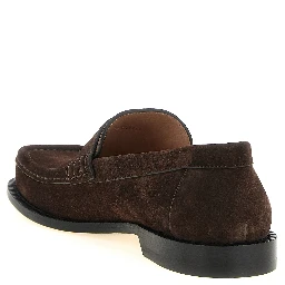 Brown Calfskin Slip-On Loafers