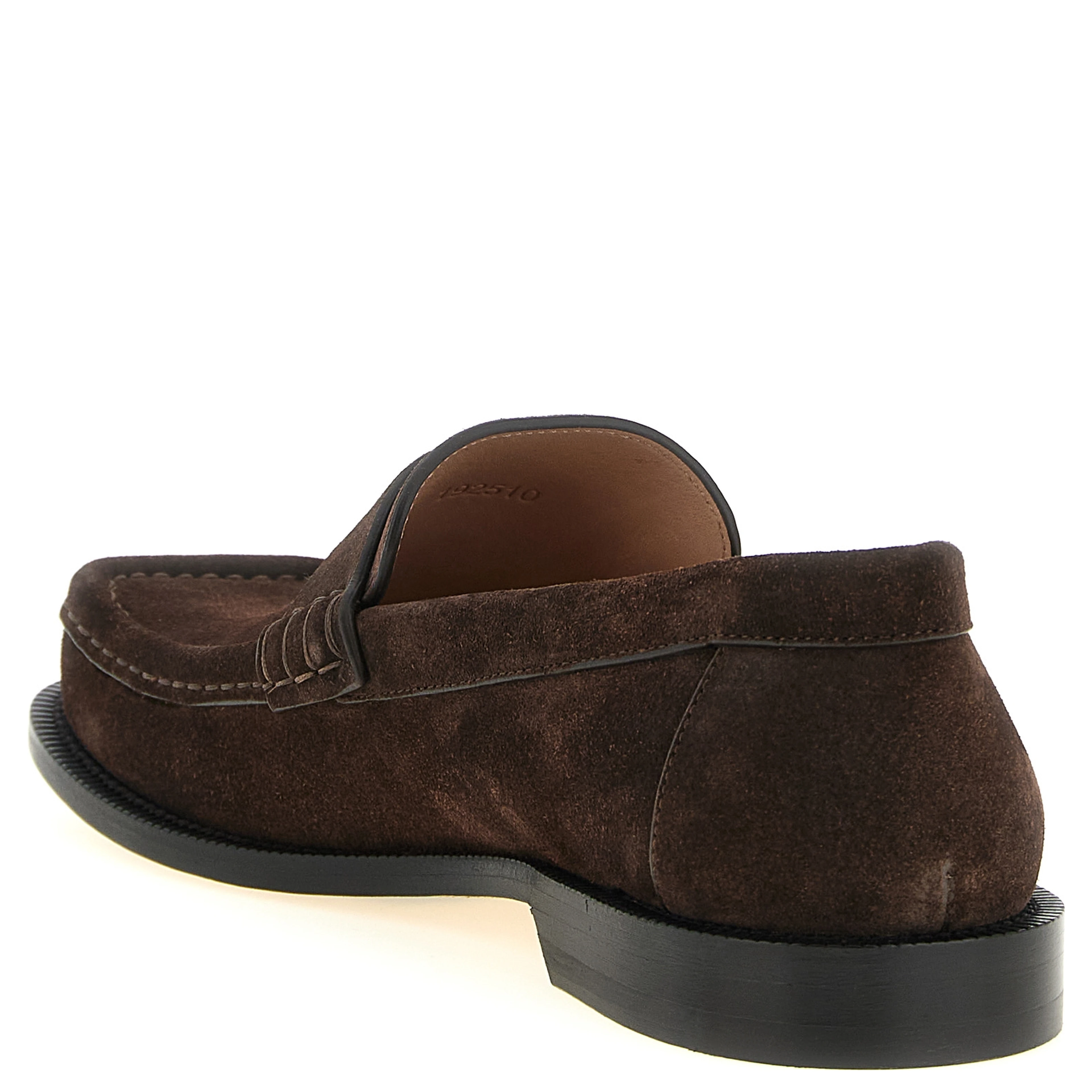Brown Calfskin Slip-On Loafers