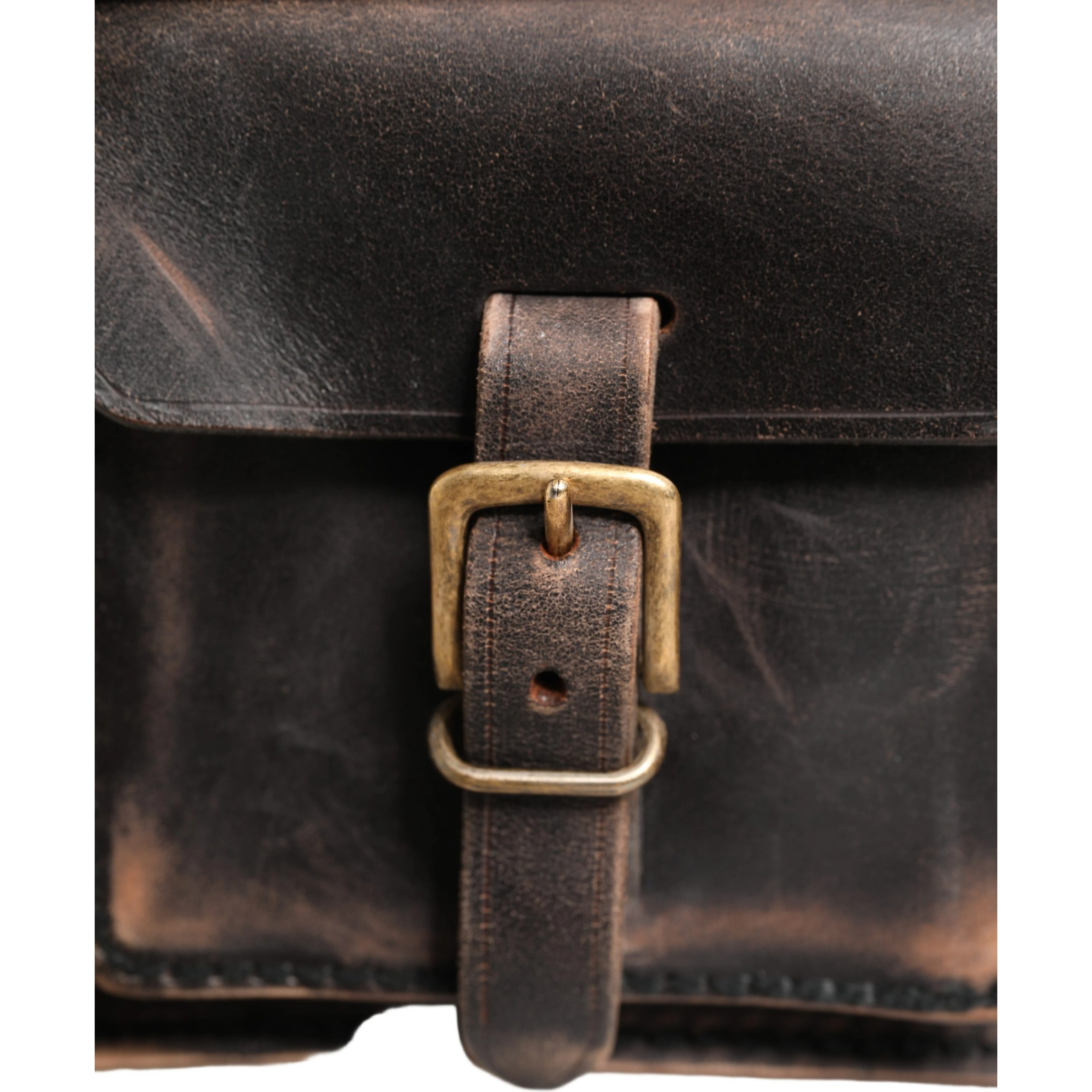 Black Leather Shoulder Satchel Briefcase Men Borse Bag