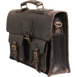 Black Leather Shoulder Satchel Briefcase Men Borse Bag