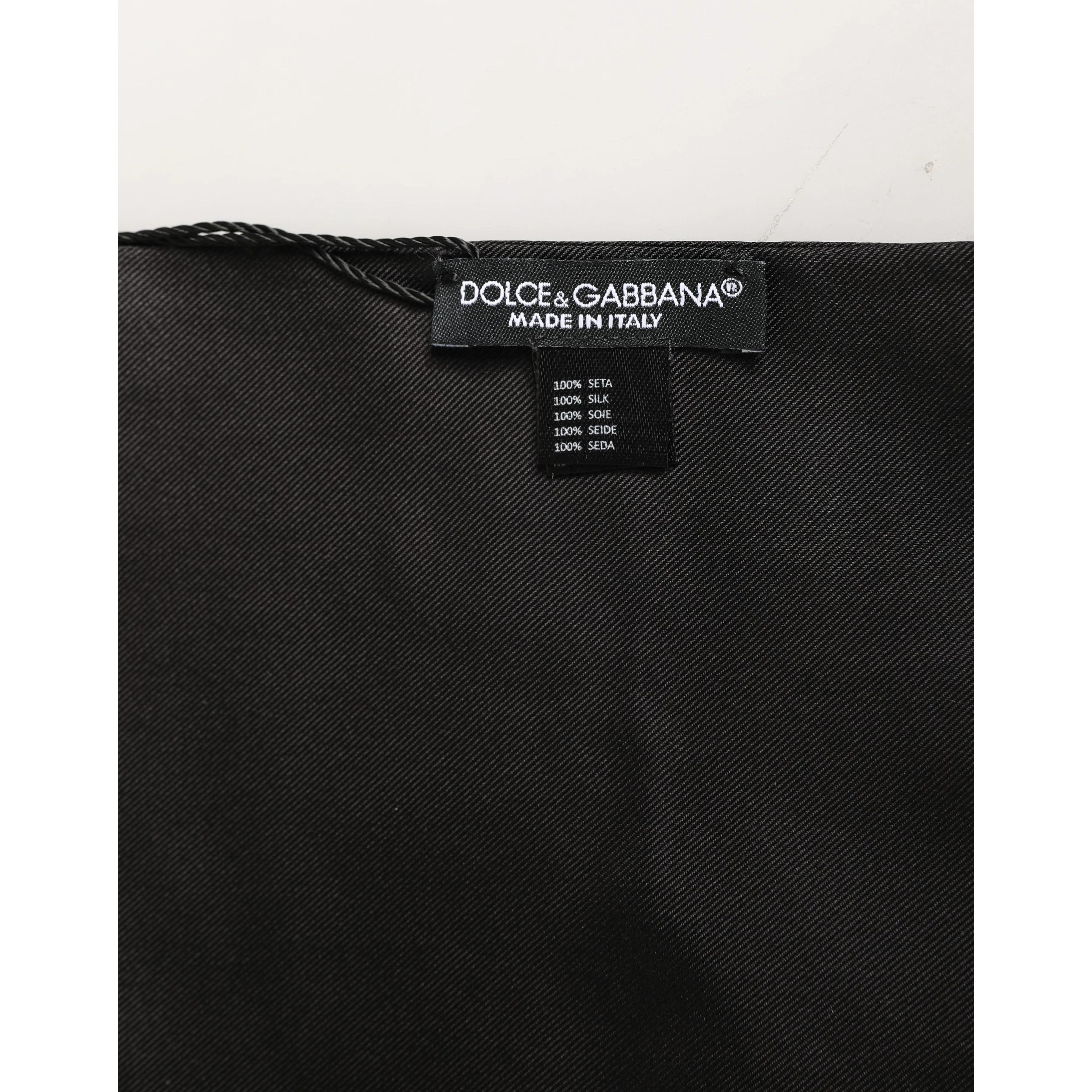 Black Satin Silk Fringed Lace Stole Scarf