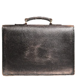 Black Leather Shoulder Satchel Briefcase Men Borse Bag