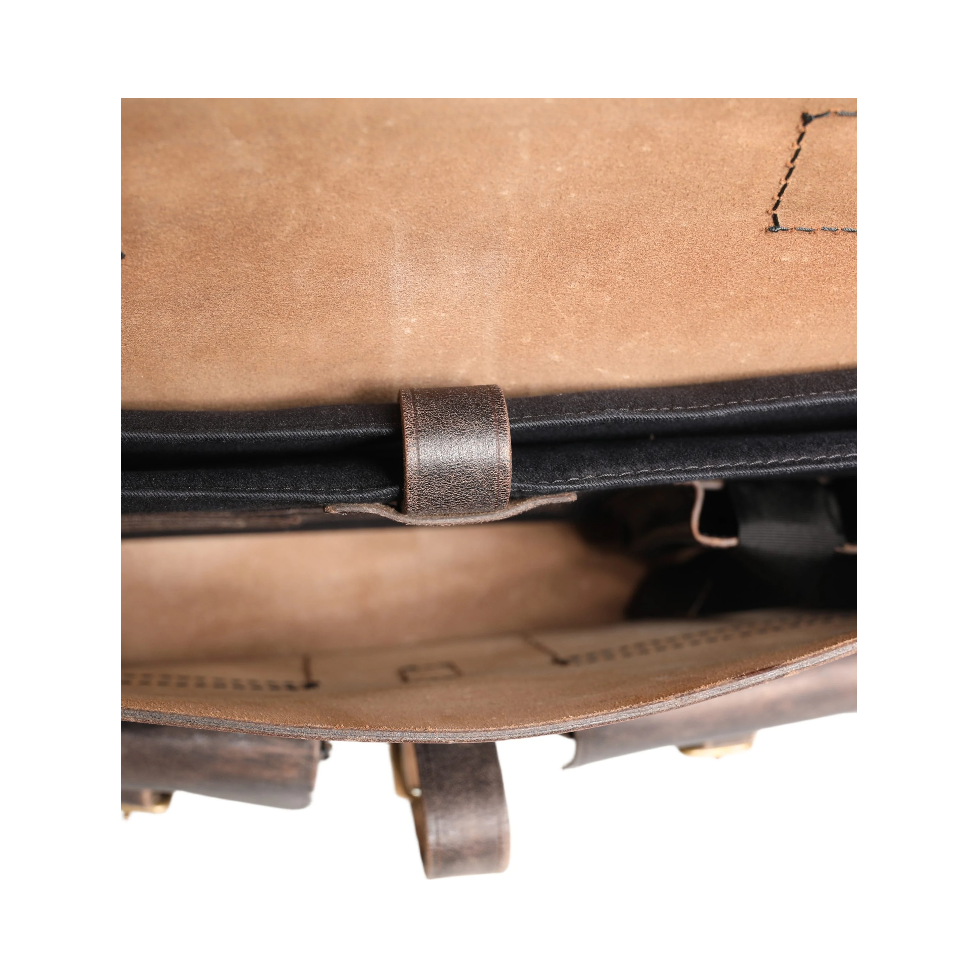 Black Leather Shoulder Satchel Briefcase Men Borse Bag