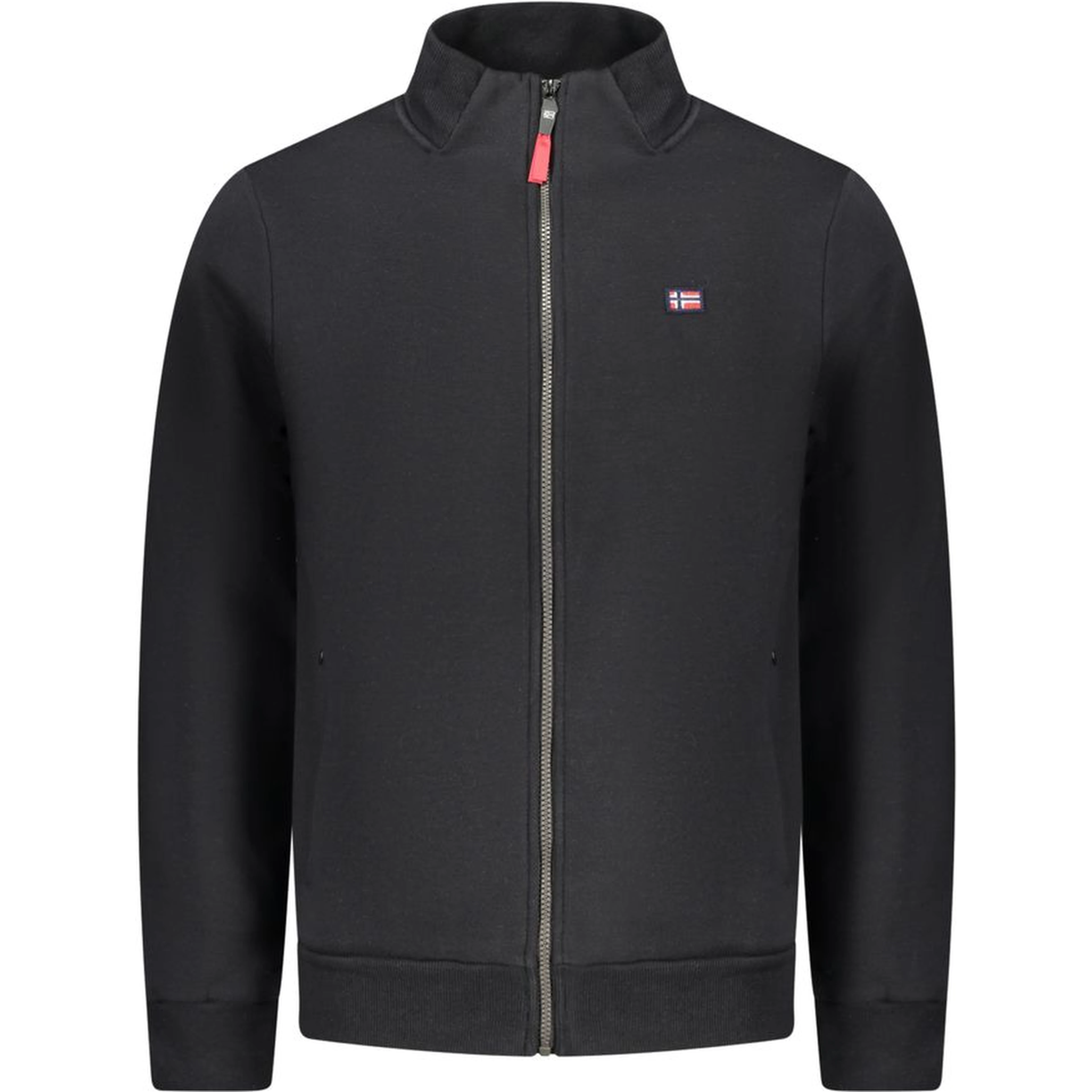 Black Cotton Men Sweatshirt