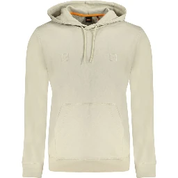 Beige Cotton Men Sweatshirt