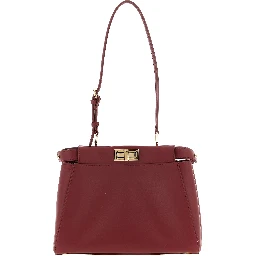 Bordeaux Lamb Leather Shoulder Bag
