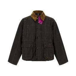Brown Cotton Full-Length Jacket