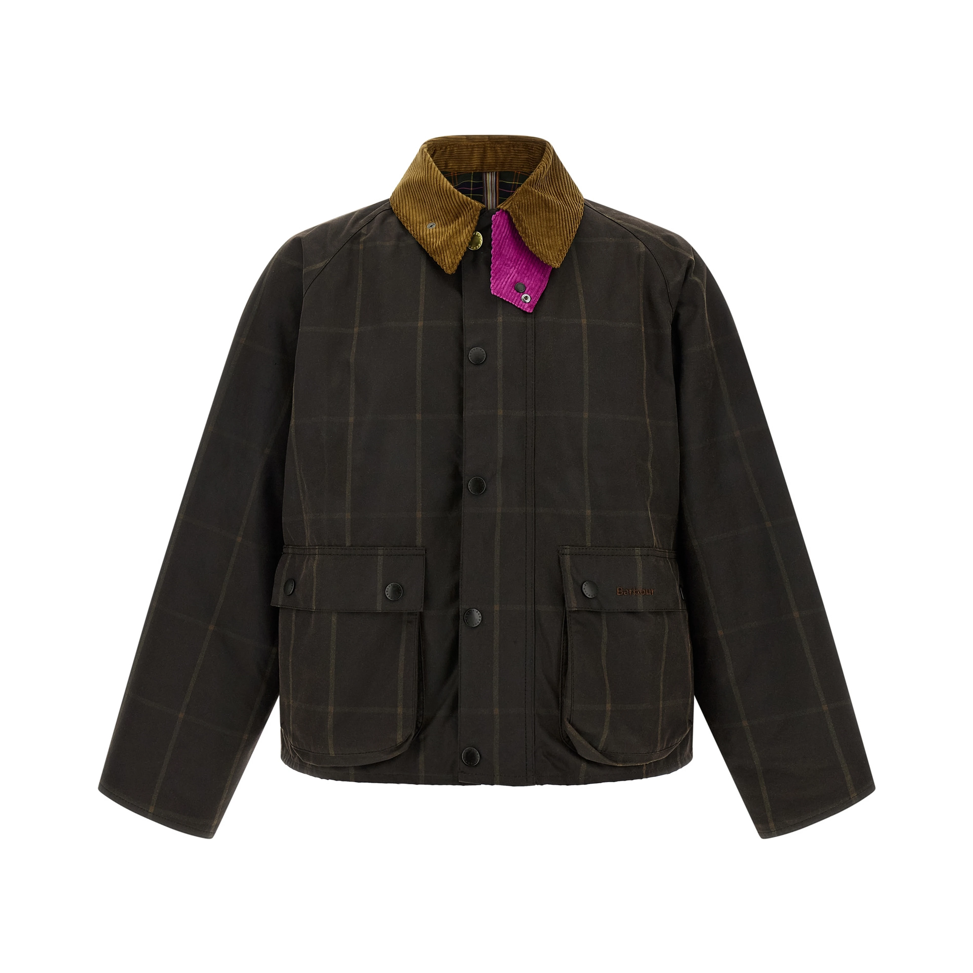 Brown Cotton Full-Length Jacket