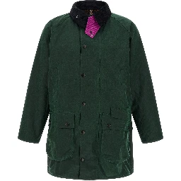 Bicolor Cotton Full-Length Jacket