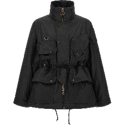 Black Cotton Shell Jacket