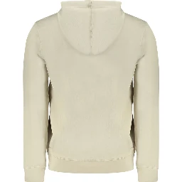 Beige Cotton Men Sweatshirt