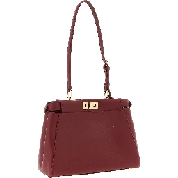 Bordeaux Lamb Leather Shoulder Bag