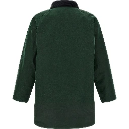 Bicolor Cotton Full-Length Jacket