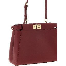 Bordeaux Lamb Leather Shoulder Bag
