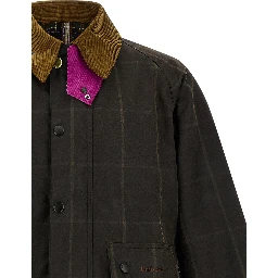 Brown Cotton Full-Length Jacket