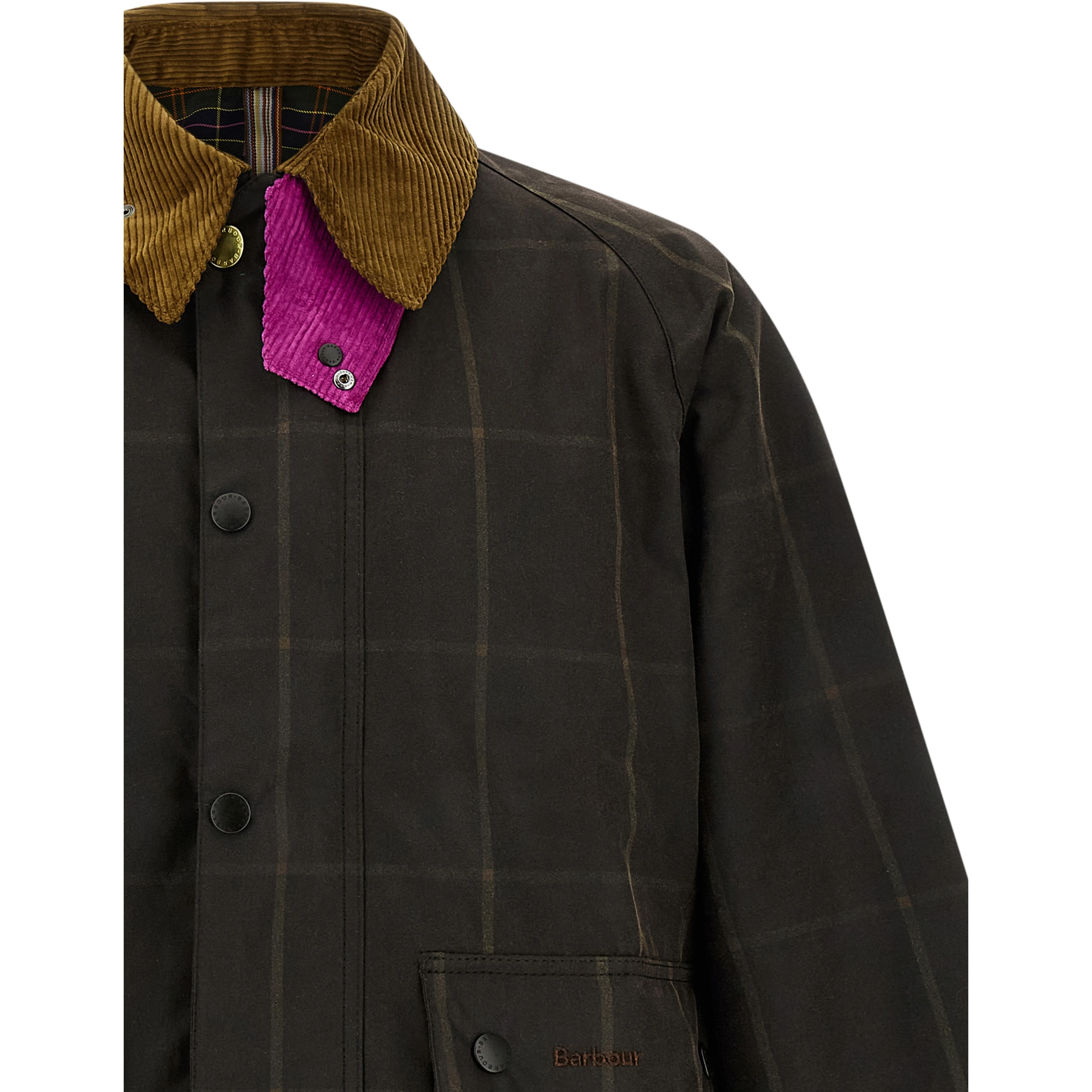 Brown Cotton Full-Length Jacket