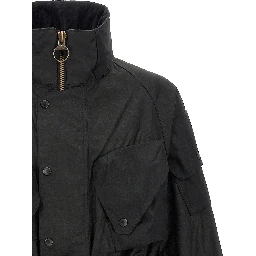Black Cotton Shell Jacket