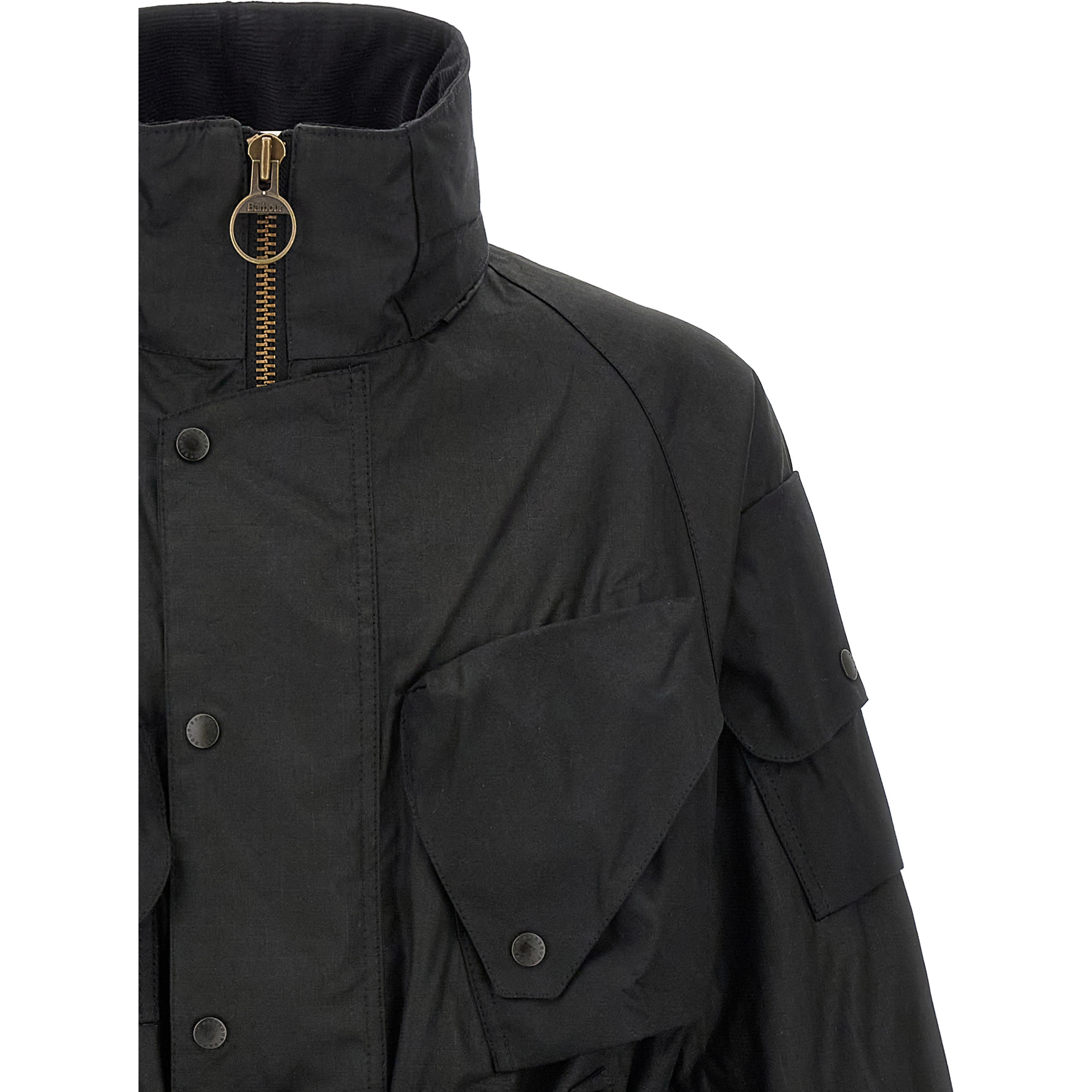 Black Cotton Shell Jacket