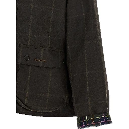 Brown Cotton Full-Length Jacket