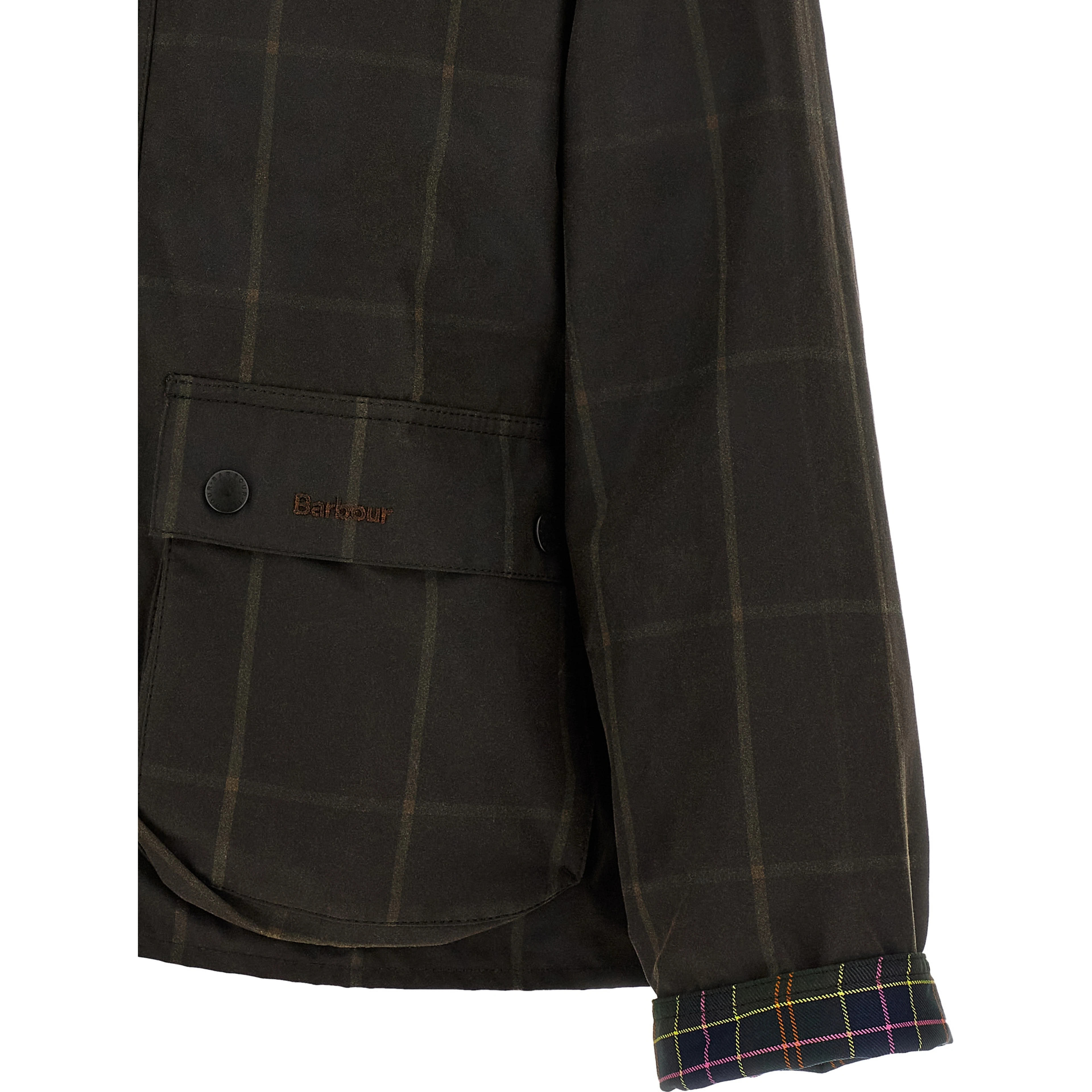 Brown Cotton Full-Length Jacket
