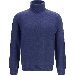 Blue Cashmere Turtleneck