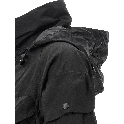 Black Cotton Shell Jacket
