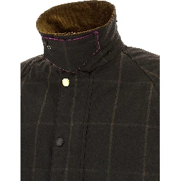 Brown Cotton Full-Length Jacket