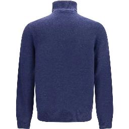 Blue Cashmere Turtleneck