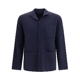 Blue Cashmere Cardigan