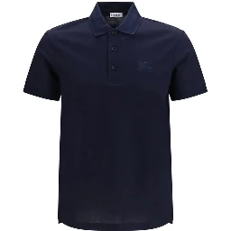 Blue Cotton Polo Shirt