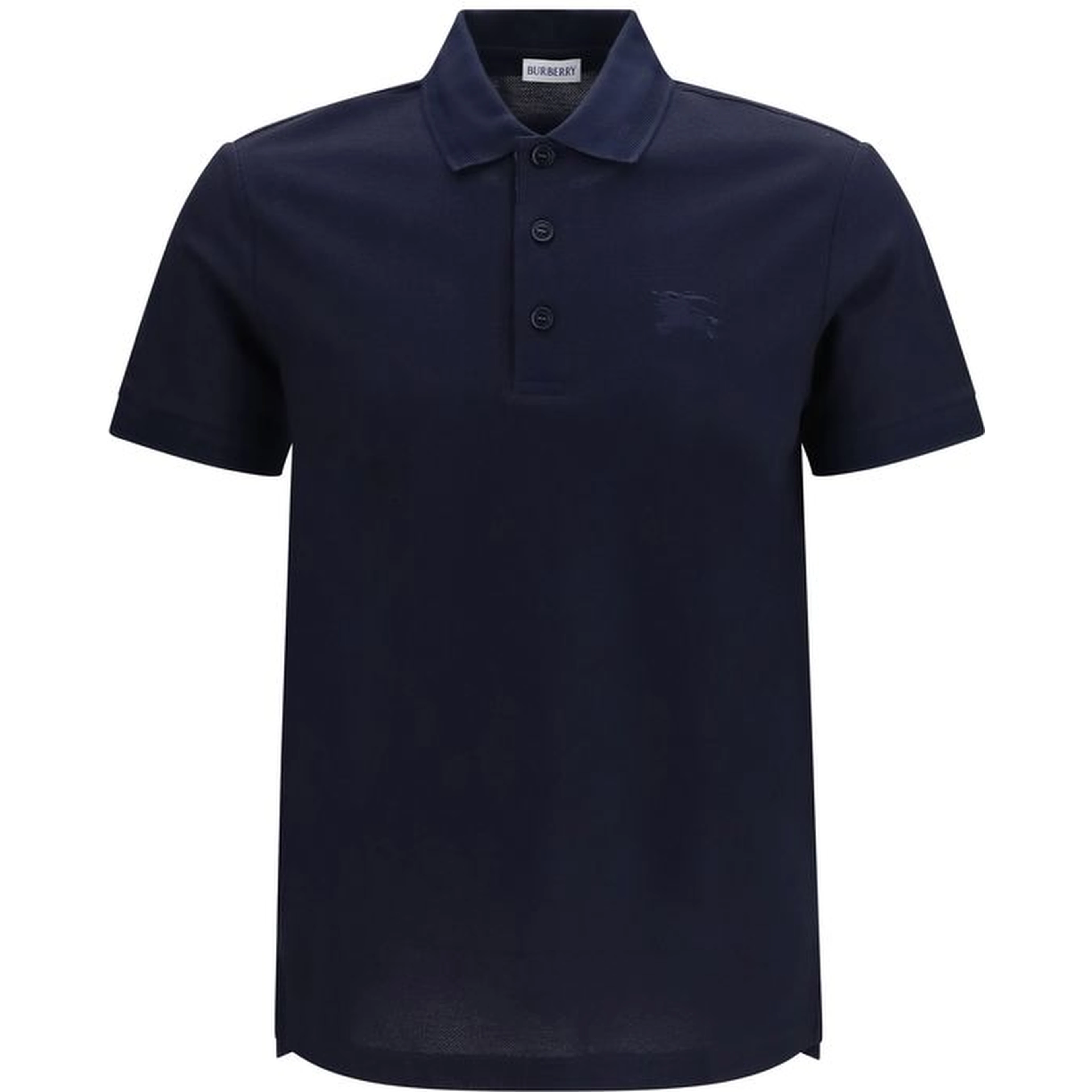 Blue Cotton Polo Shirt