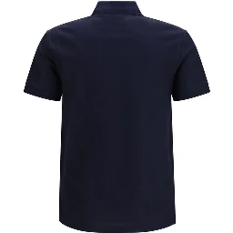 Blue Cotton Polo Shirt