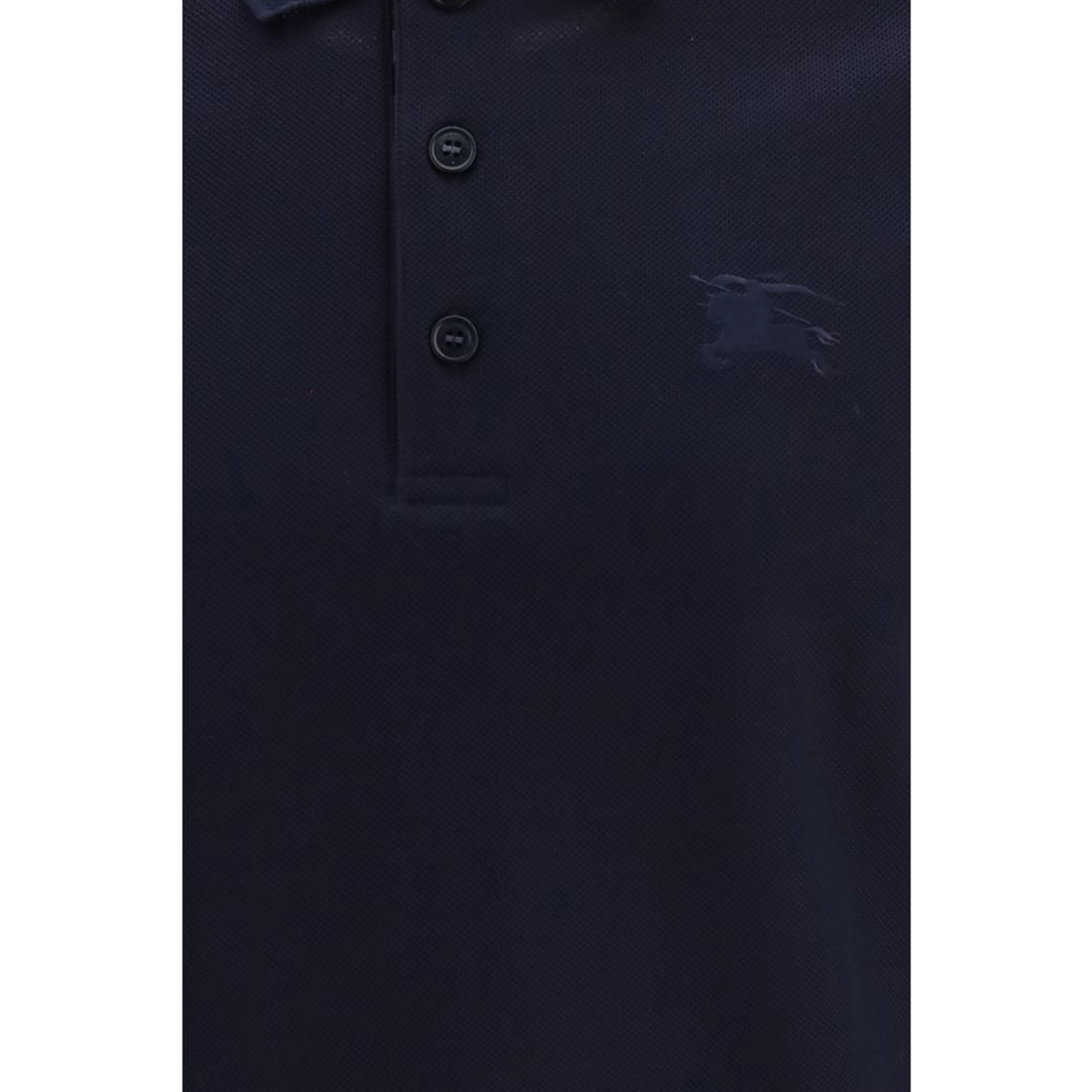 Blue Cotton Polo Shirt