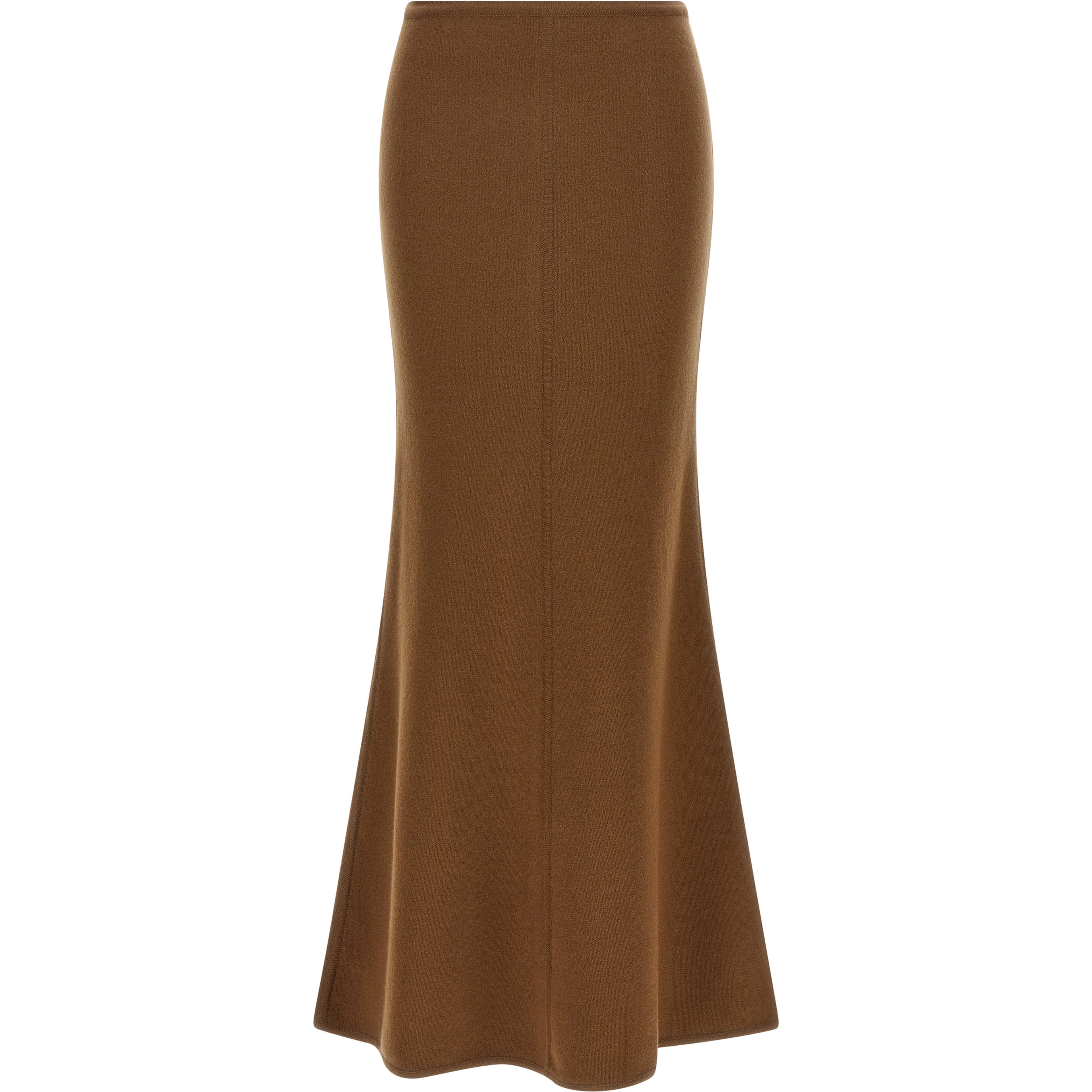 Brown Virgin Wool Mini Skirt