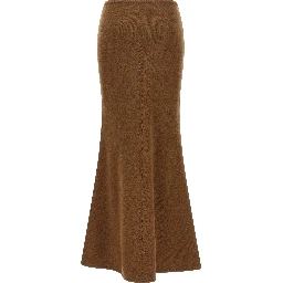 Brown Virgin Wool Mini Skirt