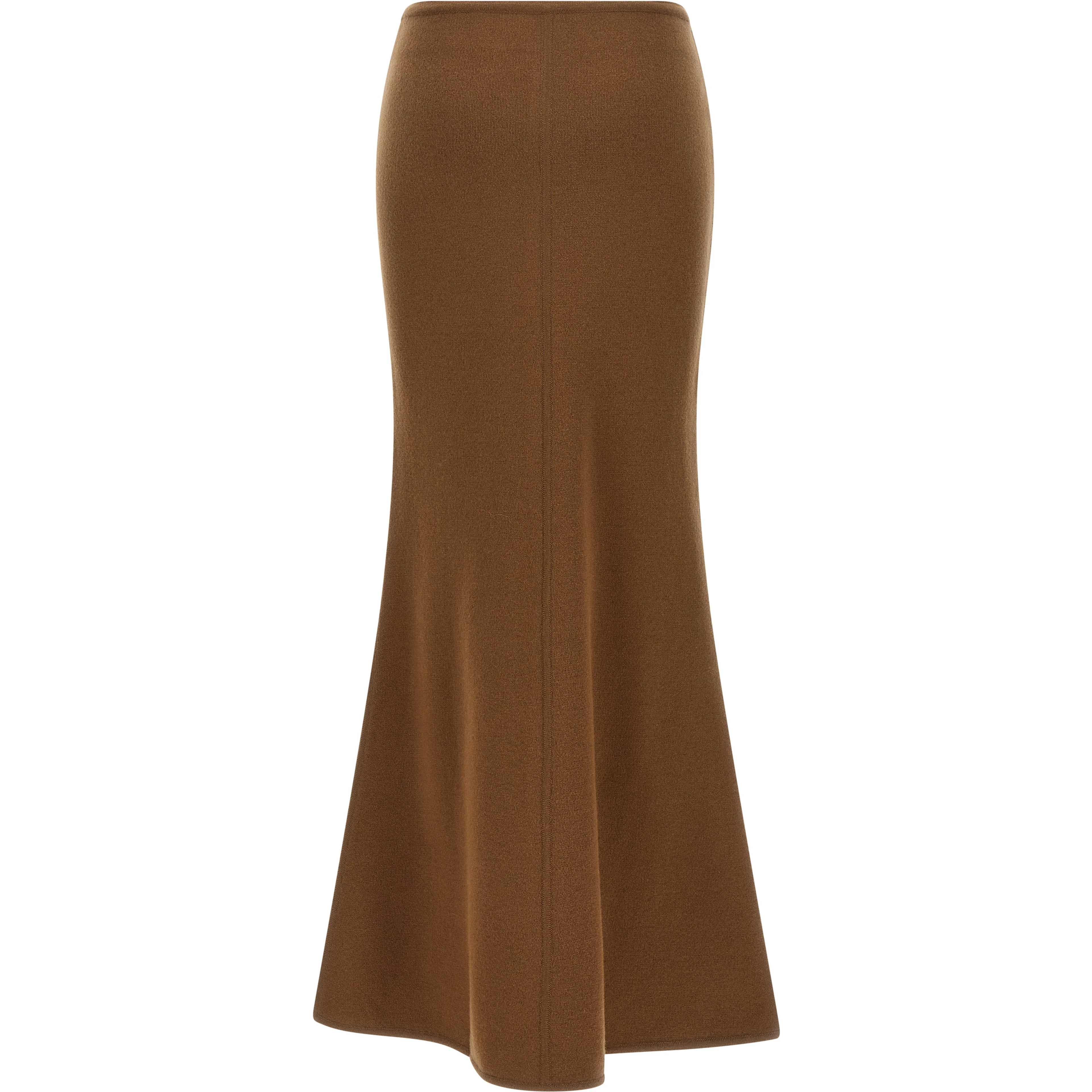 Brown Virgin Wool Mini Skirt