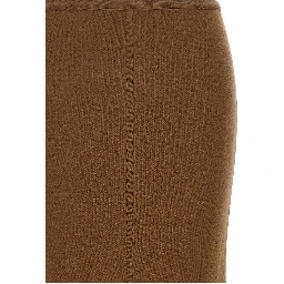 Brown Virgin Wool Mini Skirt