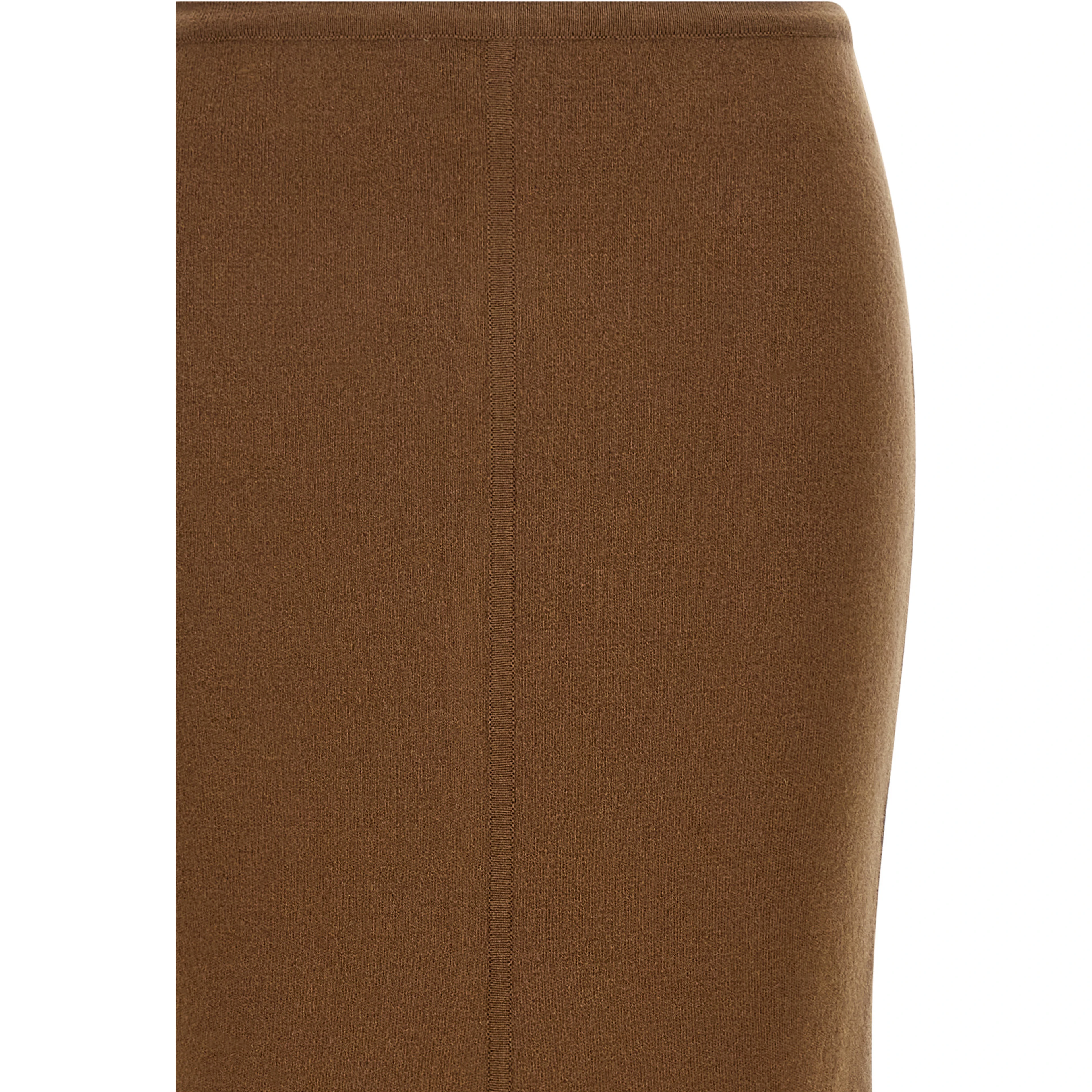 Brown Virgin Wool Mini Skirt