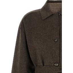 Multicolor Cashmere Full-Length Jacket