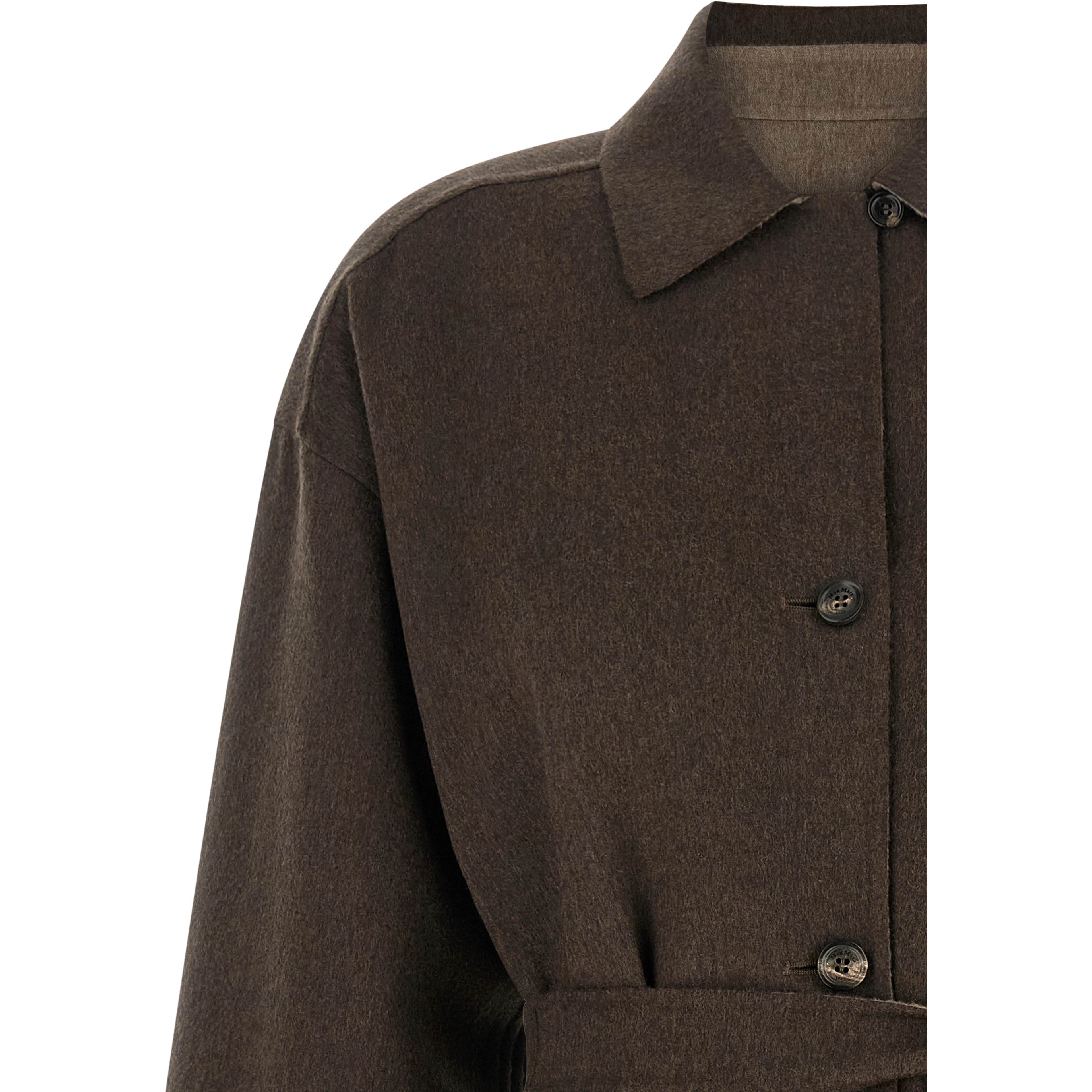 Multicolor Cashmere Full-Length Jacket