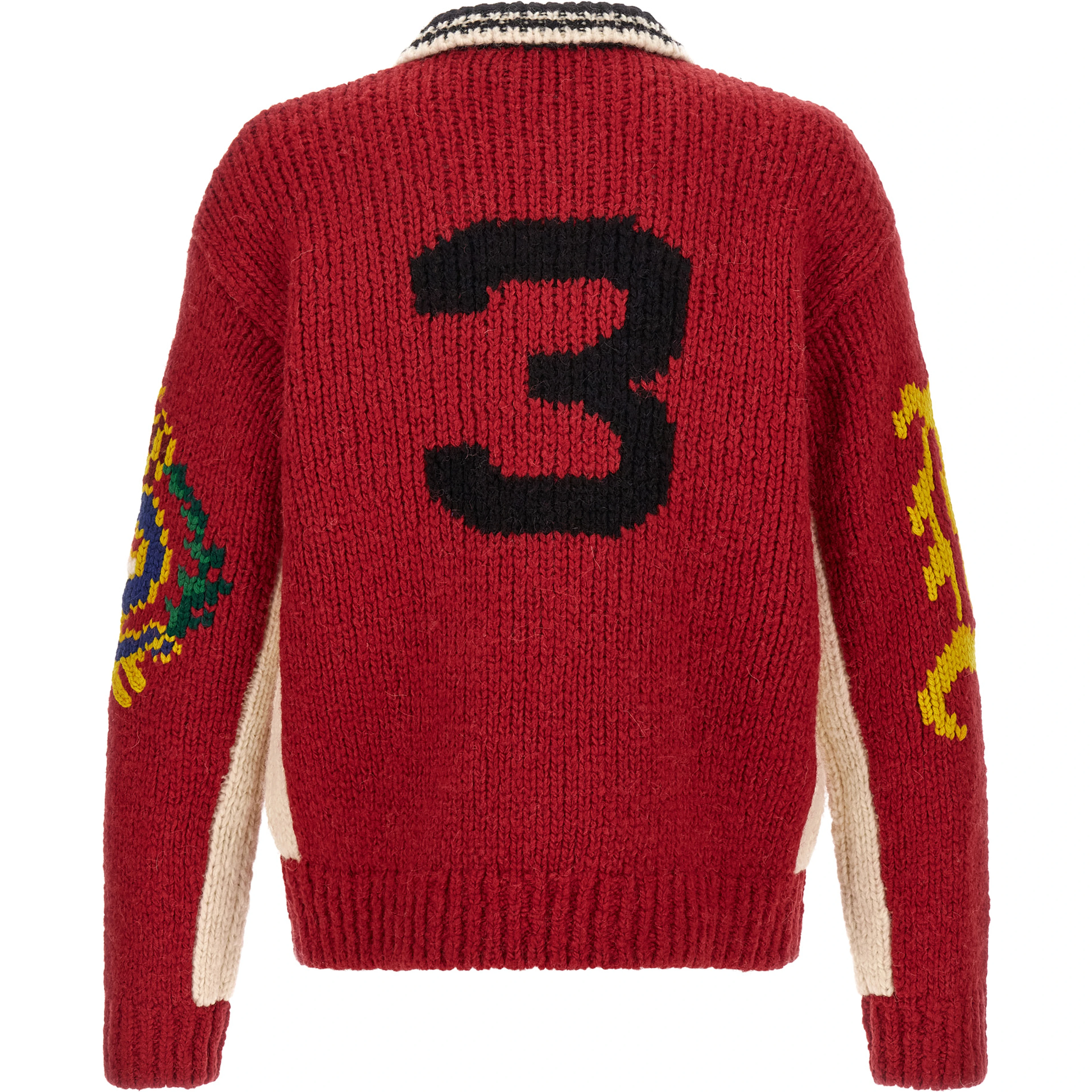 Red Wool Cardigan