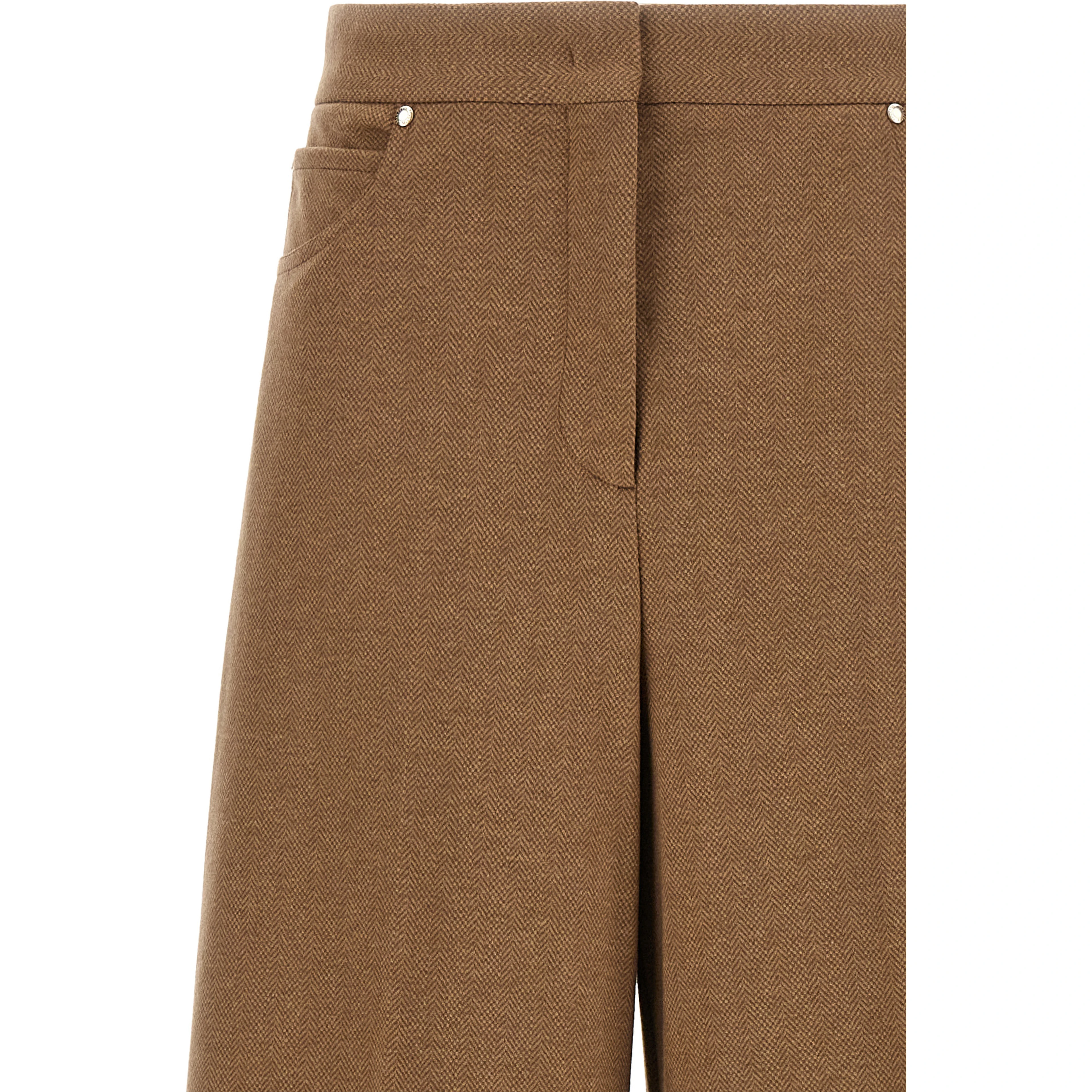 Brown Triacetate Casual Pants
