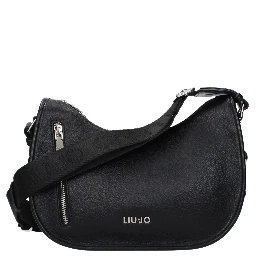 Black Polyester Crossbody Bag