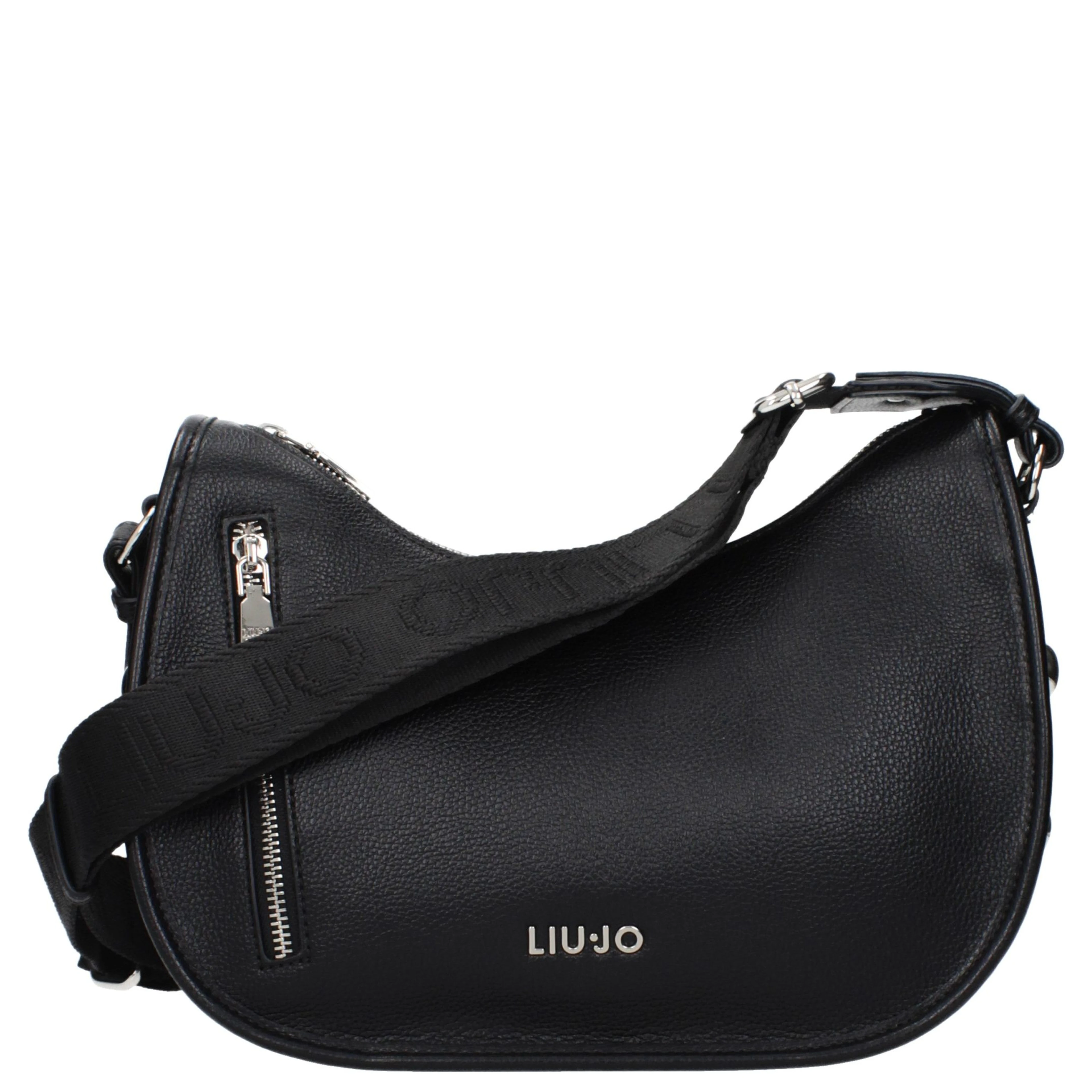 Black Polyester Crossbody Bag