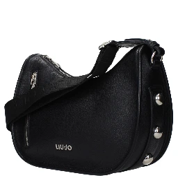 Black Polyester Crossbody Bag