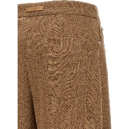 Brown Triacetate Casual Pants